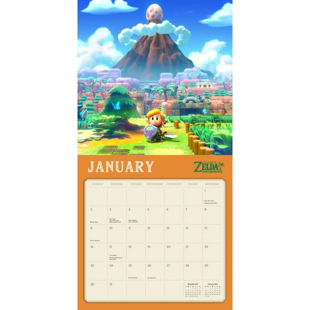 The Legend of Zelda: Breath of the Wild 2022 Calendar